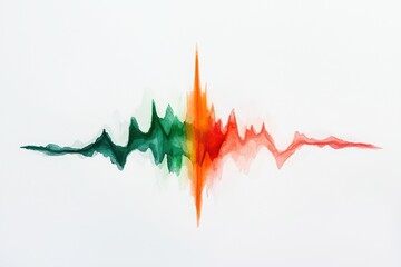 Colorful abstract sound wave illustration on white background.