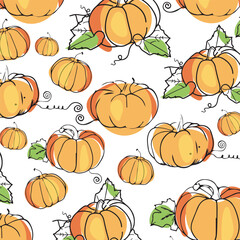 pumpkin seamless pattern