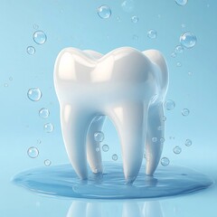 tooth in water