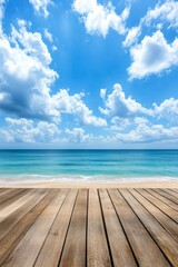 Fototapeta premium wooden pier and sky