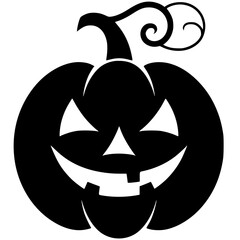 Spooky Halloween Pumpkin Silhouette