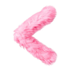 PNG Fluffy font symbol in pink fur, transparent background