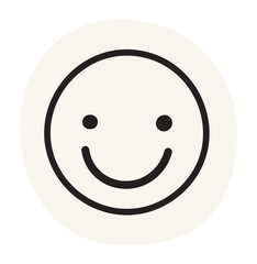 Fototapeta premium Smiling face png paper cut, transparent background