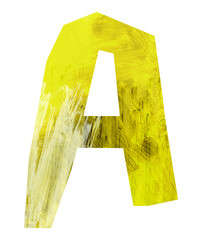 Letter A png paper craft font, transparent background