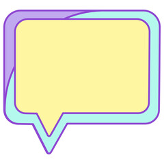 Png speech bubble sticker in cute pastel