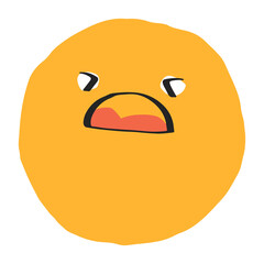 PNG tired face sticker cute doodle emoji icon