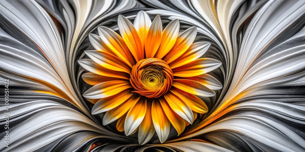 Poster elegant blend of black and white colors creating a striking visual contrast in abstract art design