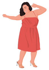 Dancing woman png sticker illustration, transparent background