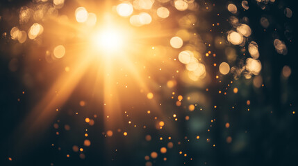 Obraz premium Lens Flare & Bokeh Effect on Black Background | Synthetic & Natural Light Visual | Stunning Lighting for Photography & Digital Art Design