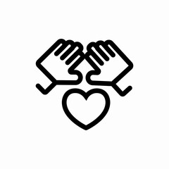 support hands icon sign vector