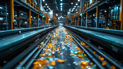 Smart Urban Waste Management Center with Automated Sorting and Processing Systems