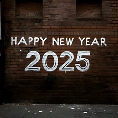 Fototapeta premium Happy New Year 2025 