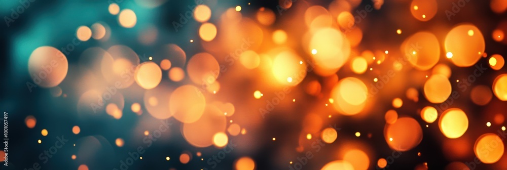 Poster glowing bokeh lights abstract background