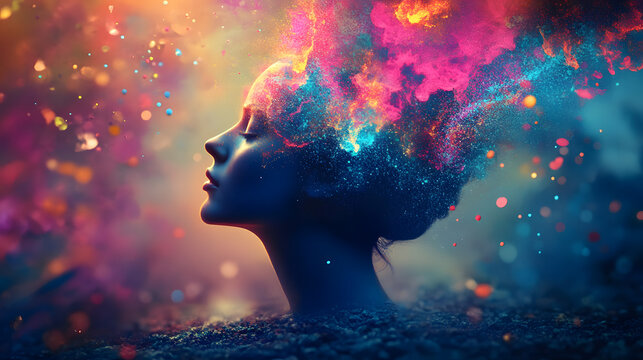 state of mind - creativity background concept, with copy space