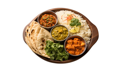 Authentic Indian thali.