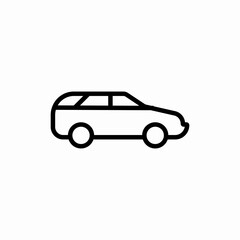 station wagon estate car icon sign vector