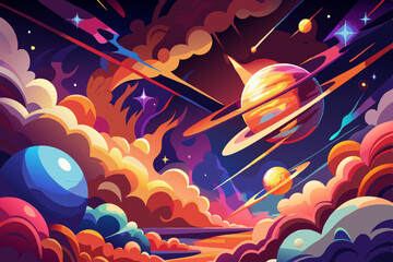 background with stars