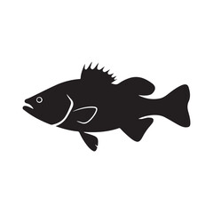 Elegant Fish Silhouette Vector illustration