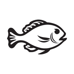 Elegant Fish Silhouette Vector illustration