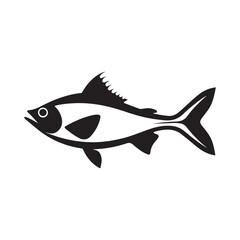 Elegant Fish Silhouette Vector illustration