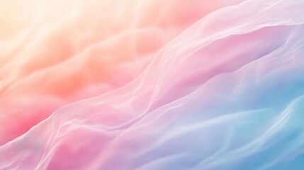 Obraz premium Soft Abstract Waves in Gradients of Pink and Blue