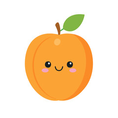 Apricot Cute Cartoon Fruit Fresh Animation Kawaii Healthy Character
