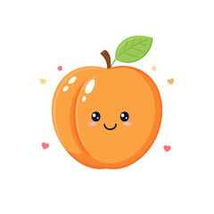 Apricot Cute Cartoon Fruit Fresh Animation Kawaii Healthy Character
