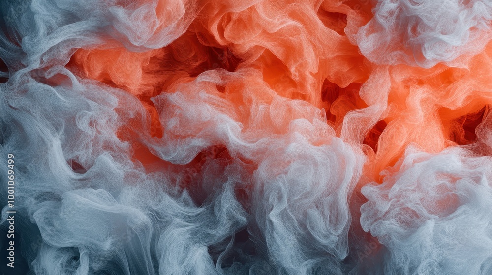 Aufkleber this image presents a combination of pink and white smoke clouds that create mesmerizing patterns an