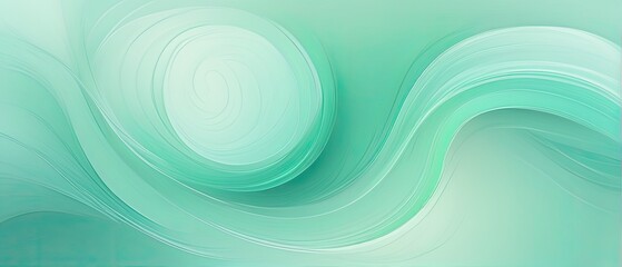 Abstract Swirling Mint Green Background