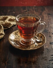 style cup of red tea