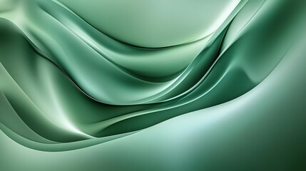 Fototapeta premium Soft Green Waves of Light and Texture