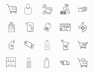 "Enhance your retail and e-commerce designs with this Modern Store Icon Set. Ideal for digital marketers, web designers, and retail professionals looking to modernize your visual content, etc.