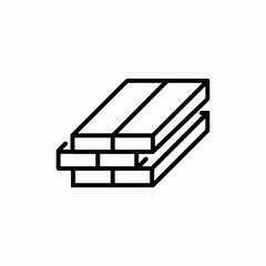 wood plank icon sign vector