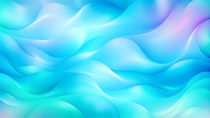 Fototapeta premium Abstract wave background with smooth flowing lines in soft shades of blue and turquoise 