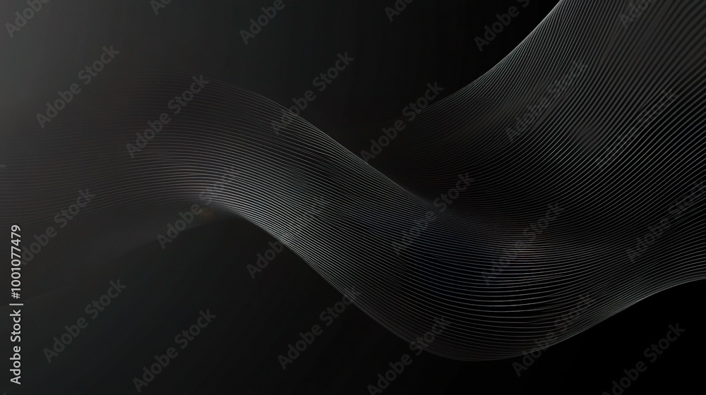 Poster abstract wave patterns on dark background