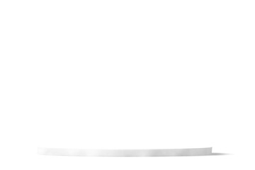 Stage with directional white light and light smoke on transparent background, neon light, empty stage and studio room with floating white smoke. For product demonstrations. PNG.