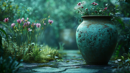 Picture an earthenware vase in a beautiful garden. It seems ordinary, but at night, it comes to life and protects the plants from harm. 