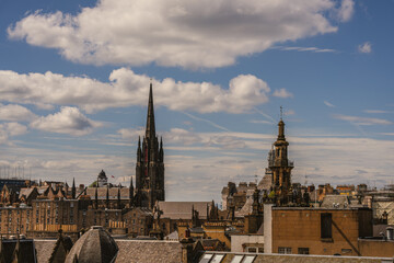 Fototapeta premium Edinburgh city landscape, Edinburgh, Scotland, United Kingdom.