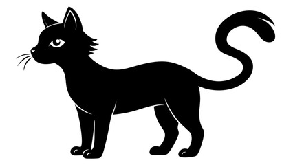 black silhouette of cat