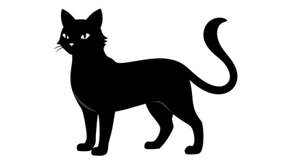 black silhouette of cat