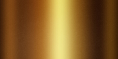 Shiny gold polished metal background texture of brushed stainless steel plate with the reflection of golden light