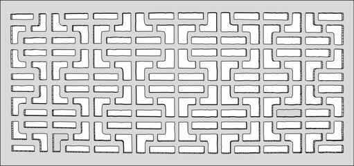 Vector sketch illustration of modern ethnic vintage classic abstract background pattern design