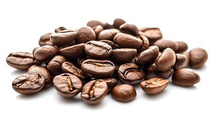 Naklejka premium coffee beans isolated on white