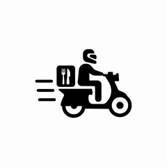bike food delivery icon sign vector