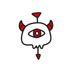 skull character design vector illustration