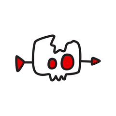 skull character design vector illustration