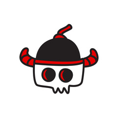 skull character design vector illustration