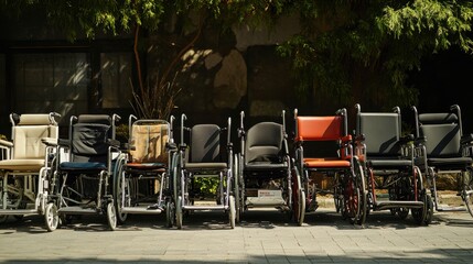 right side, blue and black wheel chair on white background, object, comfortable, travel, jaunt, technology, seat, hospital, copy space