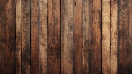 Fototapeta premium Dark Brown Wooden Background with Vertical Planks