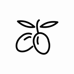 greek olives icon sign vector